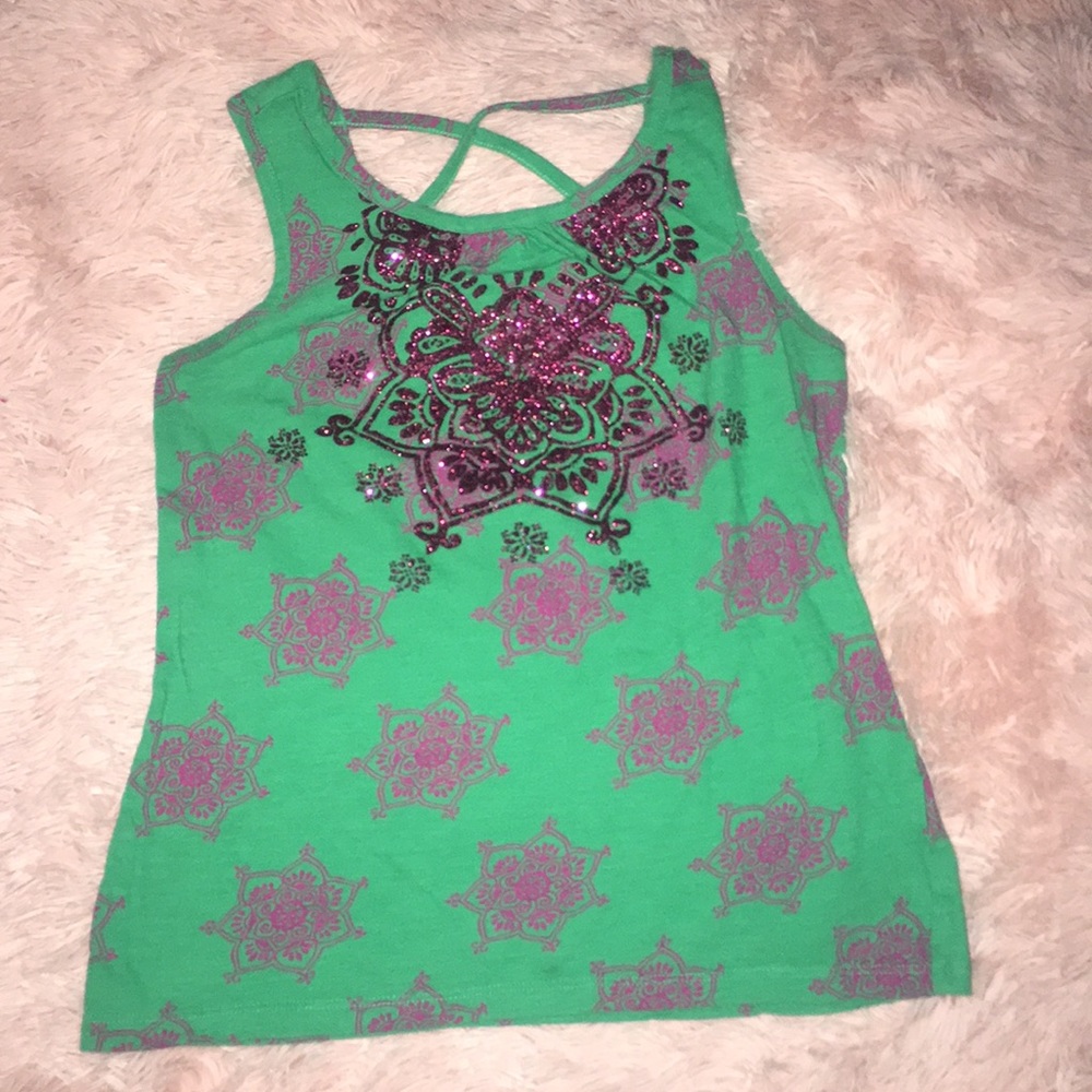 Summer Ready 4 Piece Bundle of Girl's Vibrant Boho Print Tank Tops - Picture 5 of 8